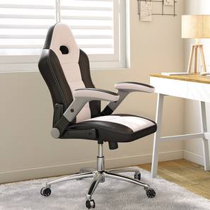 Study Chair Design Mika Leatherette Study Chair in White Colour