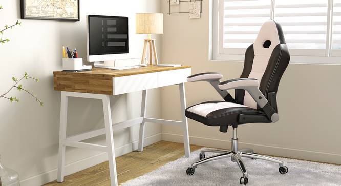 Mika Study Chair (White) by Urban Ladder - Design 1 Full View - 314083
