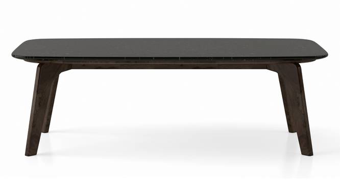 Galaxy Granite Top  Coffee Table (American Walnut Finish) by Urban Ladder - Front View Design 1 - 314131