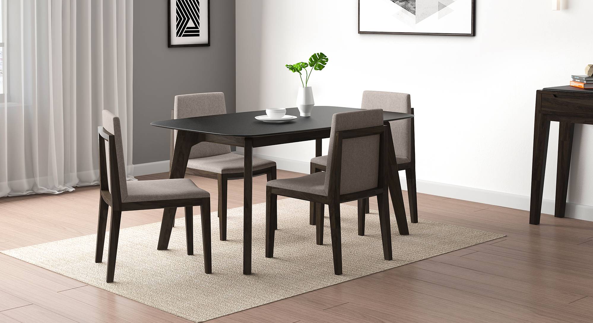 Galaxy Granite Top Galatea 4 Seater Dining Table Set Urban Ladder