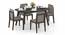 Galaxy Granite Top - Galatea 4 Seater Dining Table Set (American Walnut Finish) by Urban Ladder - Front View Design 1 - 314163