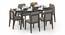 Galaxy Granite Top - Galatea 6 Seater Dining Table Set (American Walnut Finish) by Urban Ladder - Front View Design 1 - 314174