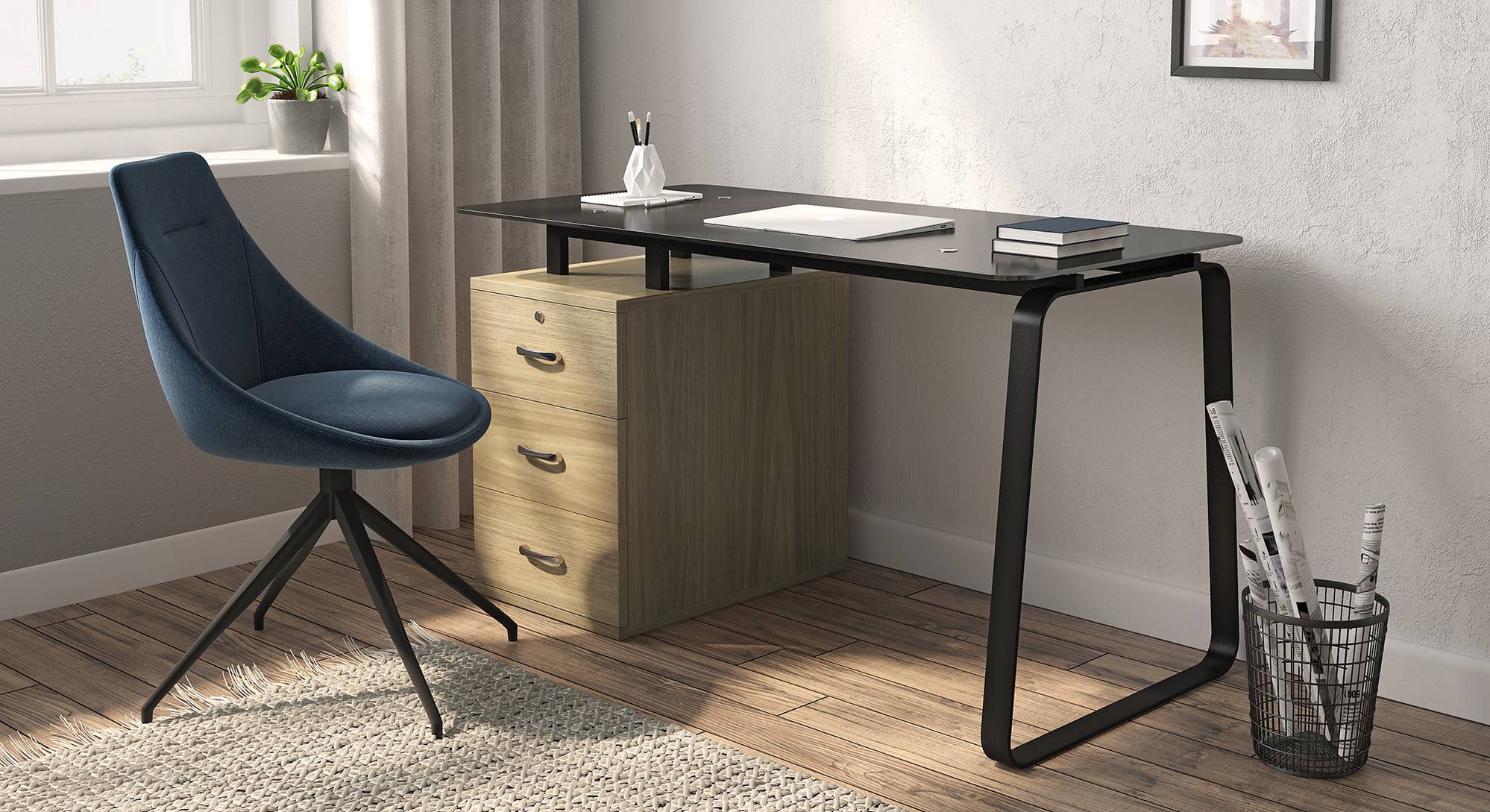 Eddings Glass Top Study Table Urban Ladder