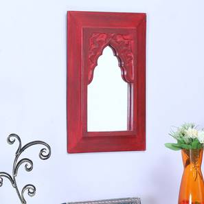 artisans rose Red Solid Wood Wall Mirror-picture-17