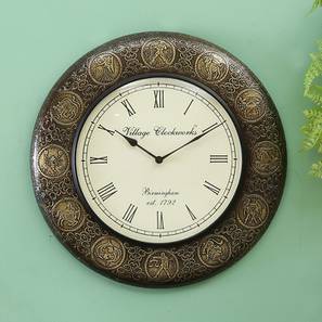 Traditional Wall Clocks Design Brass Solid Wood Wall Clock