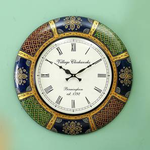 Traditional Wall Clocks Design Multi Coloured Solid Wood Wall Clock