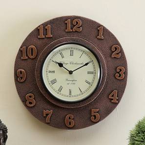 Housewarming Gifts Design Brown Solid Wood Wall Clock
