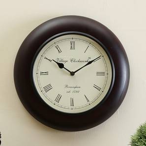 Wall Clocks Design Matt Black Solid Wood Wall Clock