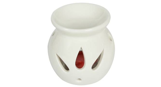Warnia Candle Holder (White) by Urban Ladder - Design 1 Side View - 314504