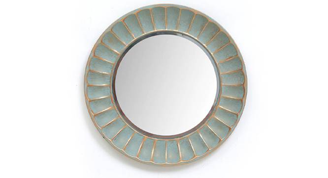 Como Small Wall Mirror (Gold) by Urban Ladder - Front View Design 1 - 314798