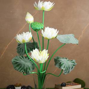 Lotus white artificial flower white lp