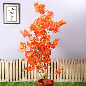 Products At 70 Off Sale Design Maple Artificial Plant (Orange)