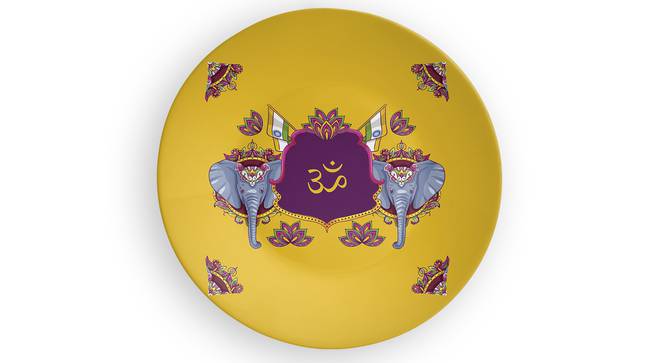 Chant Wall Plate (Round Shape, 20 x 20 cm (8" x 8") Size) by Urban Ladder - Front View Design 1 - 315365