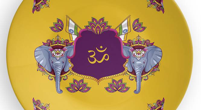 Chant Wall Plate (Round Shape, 20 x 20 cm (8" x 8") Size) by Urban Ladder - Design 1 Side View - 315366