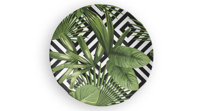 Banana Leaves Wall Plate (Round Shape, 20 x 20 cm (8" x 8") Size) by Urban Ladder - Front View Design 1 - 315368
