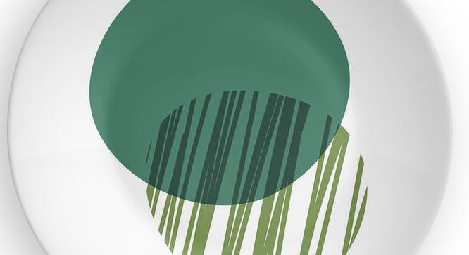 Circle of Life Green Wall Plate (Round Shape, 20 x 20 cm (8" x 8") Size) by Urban Ladder - Design 1 Side View - 315378