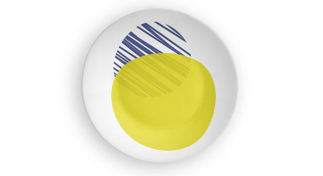 Circle of Life Yellow Wall Plate (Round Shape, 20 x 20 cm (8" x 8") Size) by Urban Ladder - Front View Design 1 - 315380