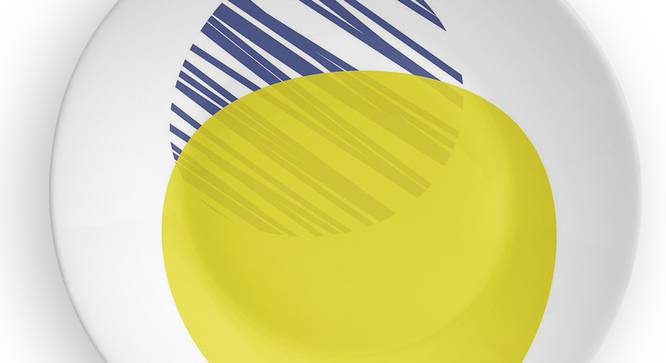 Circle of Life Yellow Wall Plate (Round Shape, 20 x 20 cm (8" x 8") Size) by Urban Ladder - Design 1 Side View - 315381