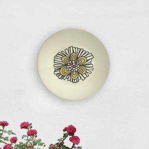 Floral Metal Art Design Multi Coloured Ceramic Wall Plate