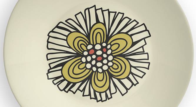 Floral Split Wall Plate (Round Shape, 20 x 20 cm (8" x 8") Size) by Urban Ladder - Design 1 Side View - 315398