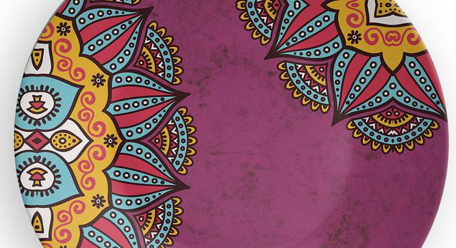 Mandala Pink Wall Plate (Round Shape, 20 x 20 cm (8" x 8") Size) by Urban Ladder - Design 1 Side View - 315418