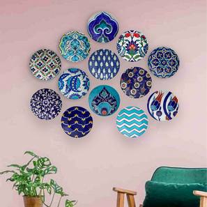 Big Pink Leaves Ceramic Decorative Wall Plate – Mora Taara
