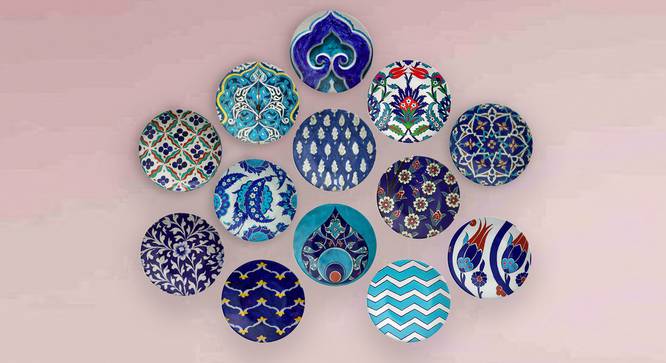 Turkish Summon Set of 13 Wall Plate (Round Shape, 20 x 20 cm (8" x 8") Size) by Urban Ladder - Front View Design 1 - 315428