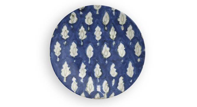 Blue Marble Wall Plate (Round Shape, 20 x 20 cm (8" x 8") Size) by Urban Ladder - Front View Design 1 - 315445