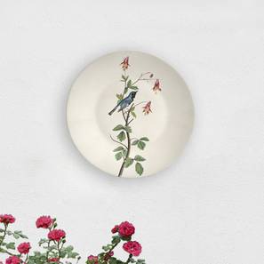 Flower Wall Art Design Multi Coloured Ceramic Wall Plate