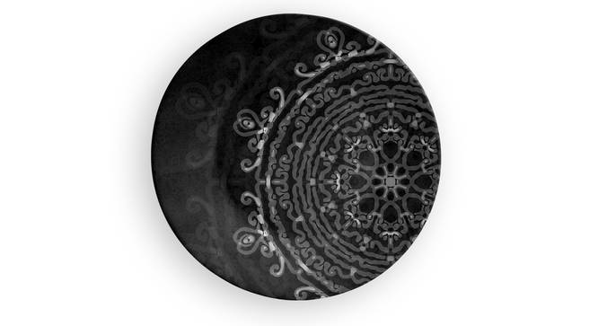 Mandala Black Wall Plate (Round Shape, 20 x 20 cm (8" x 8") Size) by Urban Ladder - Front View Design 1 - 315480