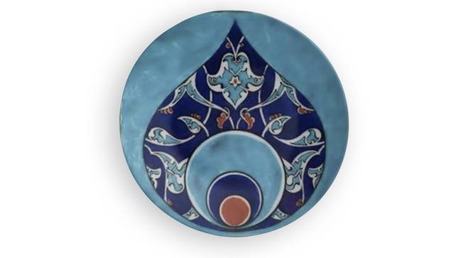 Moroccan Pattern Wall Plate (Round Shape, 20 x 20 cm (8" x 8") Size) by Urban Ladder - Front View Design 1 - 315495
