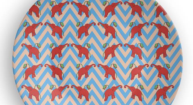 Circus Elephant Wall Plate (Round Shape, 20 x 20 cm (8" x 8") Size) by Urban Ladder - Front View Design 1 - 315538