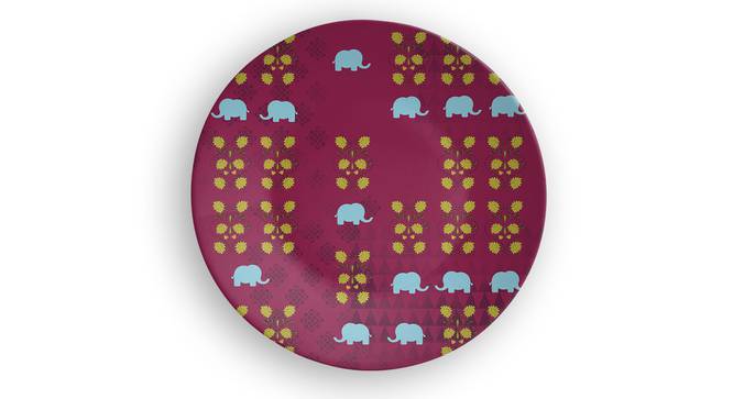 Elephant Parade Wall Plate (Round Shape, 20 x 20 cm (8" x 8") Size) by Urban Ladder - Front View Design 1 - 315547