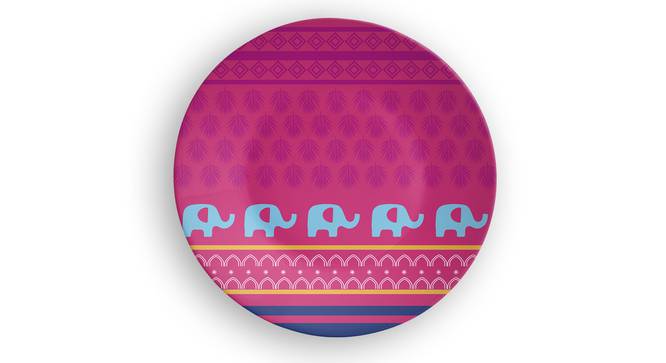 Fuchsia Love Wall Plate (Round Shape, 20 x 20 cm (8" x 8") Size) by Urban Ladder - Front View Design 1 - 315556