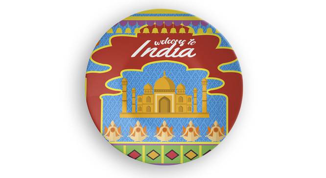 Gateway to India Wall Plate (Round Shape, 20 x 20 cm (8" x 8") Size) by Urban Ladder - Front View Design 1 - 315559