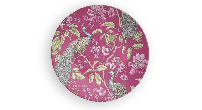 Artistic Peacock Wall Plate (Round Shape, 20 x 20 cm (8" x 8") Size) by Urban Ladder - Front View Design 1 - 315598