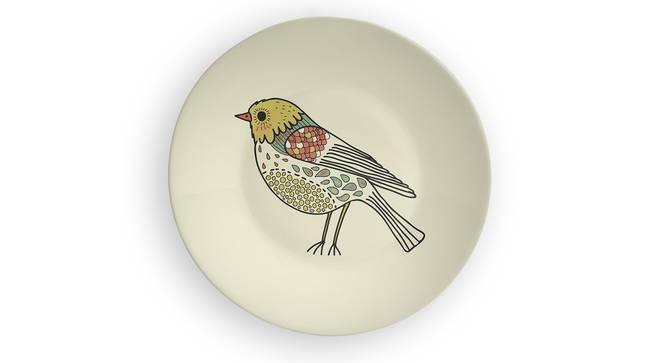 A Bird Wall Plate (Round Shape, 20 x 20 cm (8" x 8") Size) by Urban Ladder - Front View Design 1 - 315601