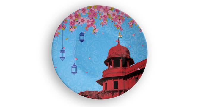 Lal Kila Wall Plate (Round Shape, 20 x 20 cm (8" x 8") Size) by Urban Ladder - Front View Design 1 - 315615