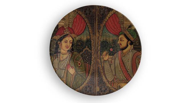 Moghul Royalty Wall Plate (Round Shape, 20 x 20 cm (8" x 8") Size) by Urban Ladder - Front View Design 1 - 315640