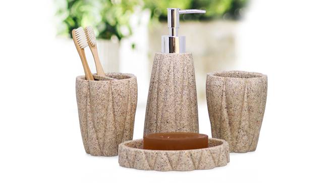 Zalan Bath Accessories Set (Beige) by Urban Ladder - Front View Design 1 - 315891
