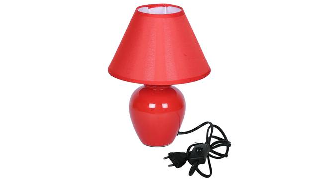 Nisanur Table Lamp (Red Finish) by Urban Ladder - Design 1 Side View - 315977