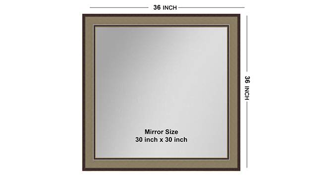 Lopa Mirror (Brown) by Urban Ladder - Front View Design 1 - 316223