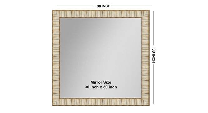 Kanan Mirror (Cream) by Urban Ladder - Front View Design 1 - 316226