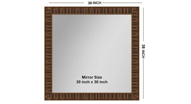 Mudra Mirror (Brown) by Urban Ladder - Front View Design 1 - 316229