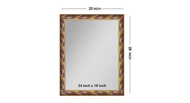 Bryson Bathroom Mirror (Gold) by Urban Ladder - Design 1 Side View - 316272