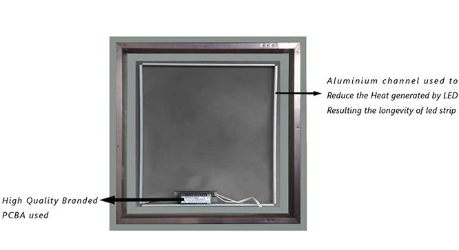 Catalina Bathroom Mirror (Silver) by Urban Ladder - Front View Design 1 - 316283