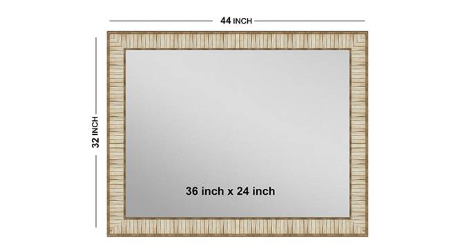 Coco Bathroom Mirror (Cream) by Urban Ladder - Front View Design 1 - 316289