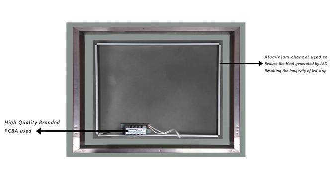 Cordelia Bathroom Mirror (Silver) by Urban Ladder - Design 1 Side View - 316296