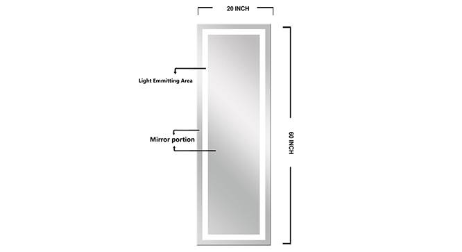 Cordell Bathroom Mirror (Silver) by Urban Ladder - Front View Design 1 - 316298