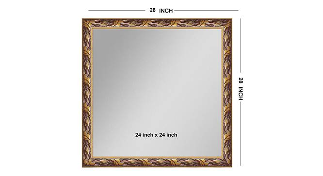 Aakrit Mirror (Gold) by Urban Ladder - Front View Design 1 - 316307
